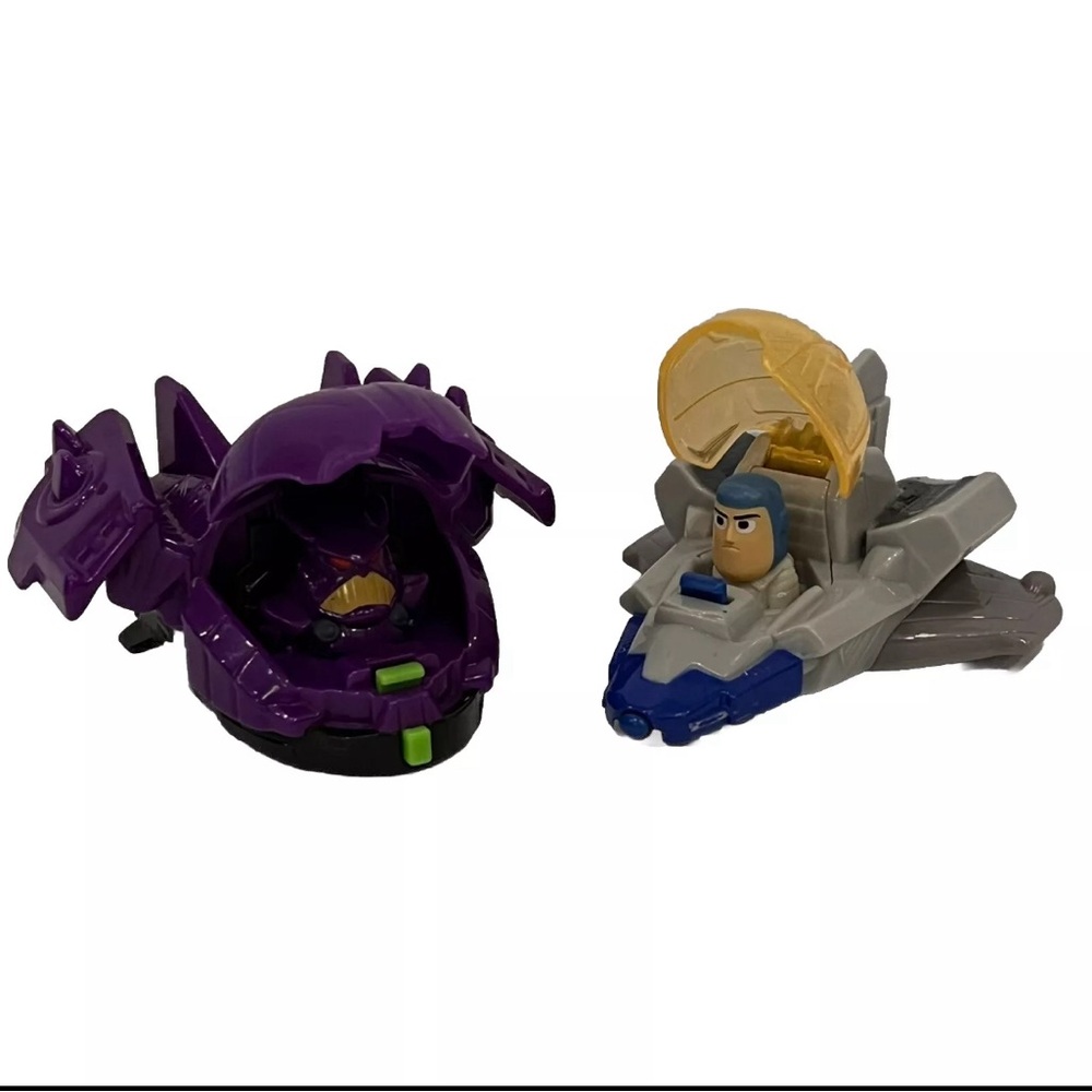 Lot Of 2 Toys McDonald's Disney Zurg Fighter Ship, Buzz Lightyear